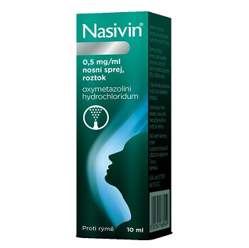 NASIVIN® 0,5 mg/ml nosní sprej, roztok 10 ml