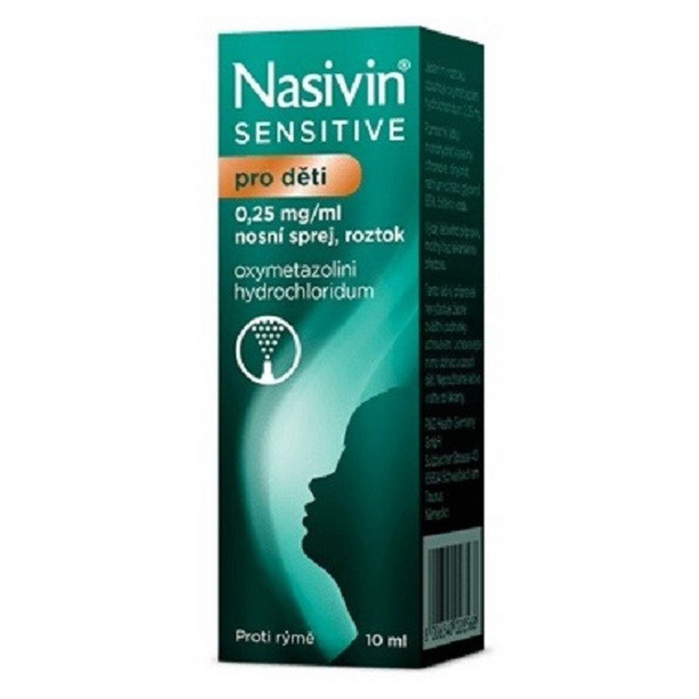NASIVIN® Sensitive děti 0.25mg/ml nosní sprej, roztok 10 ml