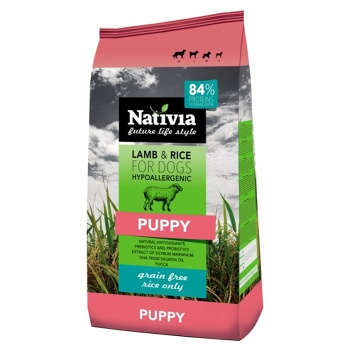 NATIVIA Dog Puppy Lamb & Rice granule pro štěňata 3 kg
