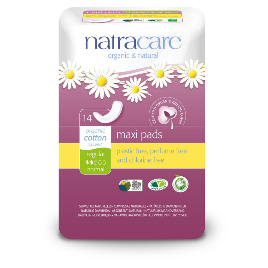 E-shop NATRACARE Menstruační vložky Maxi REGULAR bez křidélek 14 ks