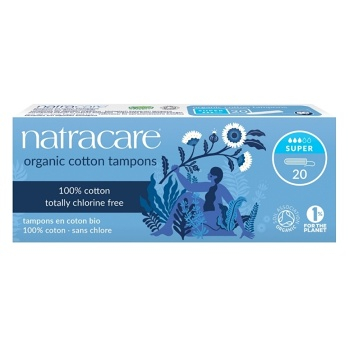 NATRACARE Tampóny SUPER 20 ks (Přírodní menstruační tampóny) - Super