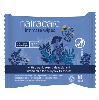 NATRACARE Vlhčené ubrousky pro intimní hygienu 12 ks (Přírodní intimní hygiena) - Intimní