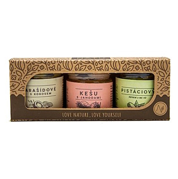 NATU Degustační mix mini krémů 3 x 30 g (Ořechové krémy) - Slané, Přírodní