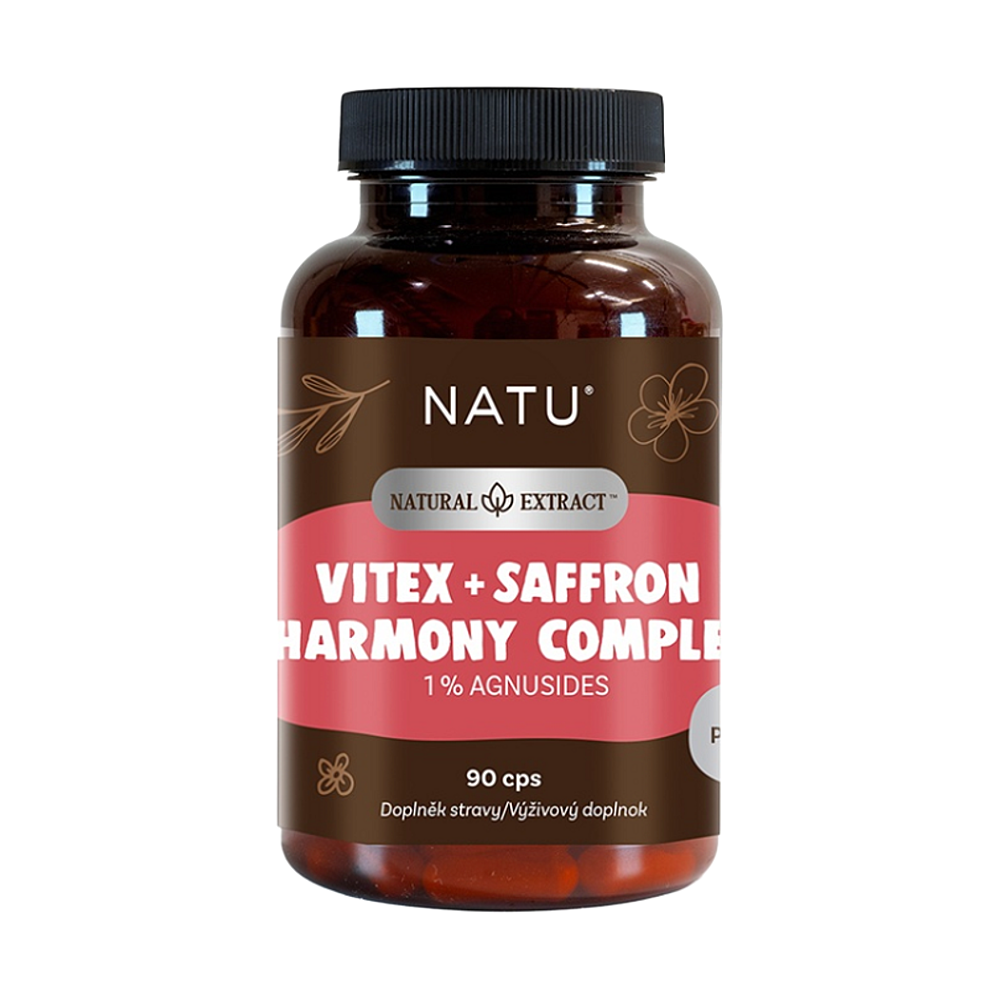 NATU Natural Extract, Drmek extrakt (1% agnusidů) se šafránem 90 kapslí