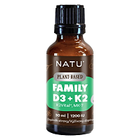 NATU Family vitamin D3+K2 vegan 30 ml