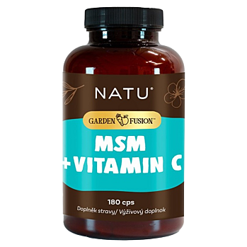 NATU Garden Fusion MSM 1500 mg s vitaminem C 180 kapslí (Vitamín C) - Jednosložkové