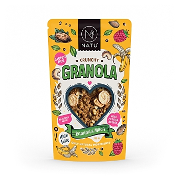 NATU Granola banán a maca 370 g (Granola) - Vícesložkové, Lyofilizované