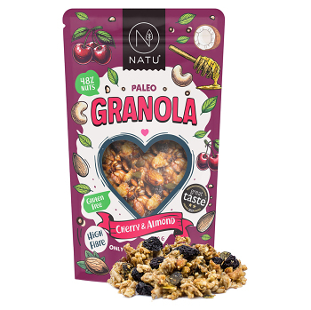 NATU Granola paleo třešně a mandle 350 g (Granola) - Sladké