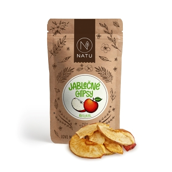 NATU Jablečné chipsy natural 70 g (Sušená jablka) - Lyofilizované