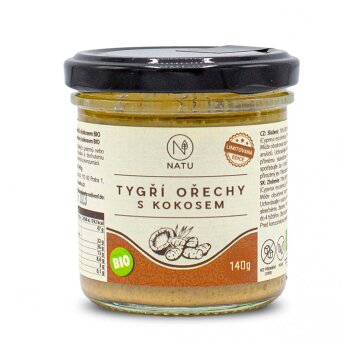 NATU Krém z tygřích ořechů s kokosem 140 g BIO (Ořechové krémy) - BIO, Sladké