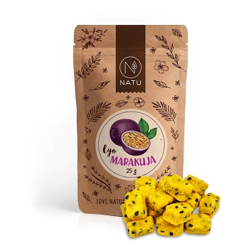 NATU Lyofilizovaná marakuja 25 g (Různorodé ovoce) - Přírodní, Jednosložkové, Lyofilizované