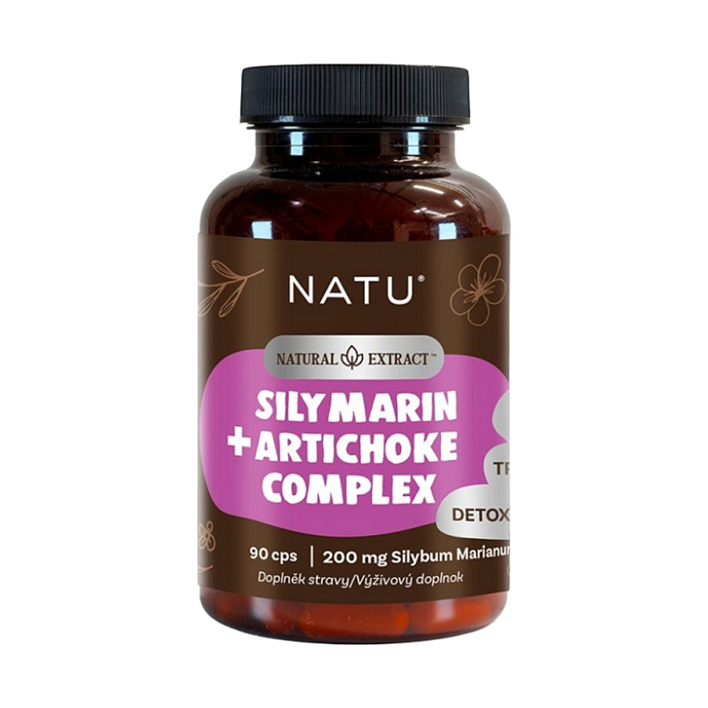 NATU Ostropestřec extrakt s artyčokem 90 kapslí