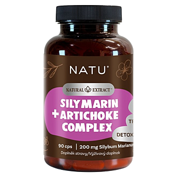NATU Ostropestřec extrakt s artyčokem 90 kapslí (Detoxikace jater, očista jater)