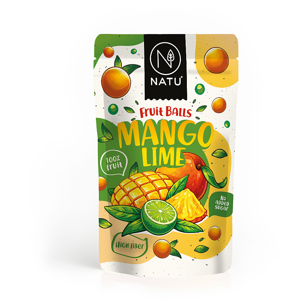 NATU Ovocné kuličky mangové s limetkou 90 g