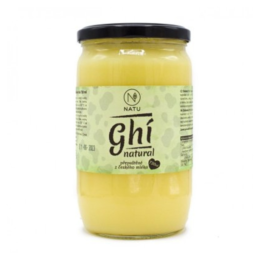 Levně NATU Přepuštěné máslo Ghí natural 720 ml