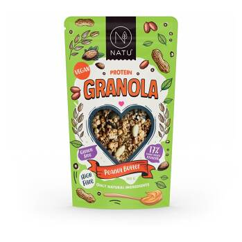 NATU Protein granola s arašídovým máslem 300 g (Granola) - Vícesložkové, Sladké