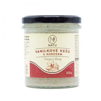 NATU Vanilkové kešu s kokosem 300 g (Ořechové krémy)