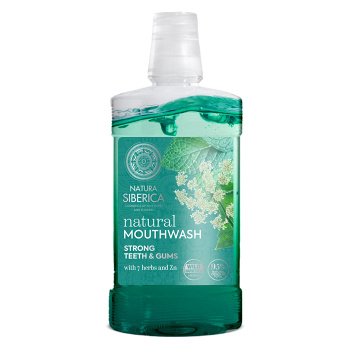 NATURA SIBERICA Ústní voda se 7 Sibiřskými bylinami a Zinkem 520 ml (Přírodní zubní hygiena) - Přírodní
