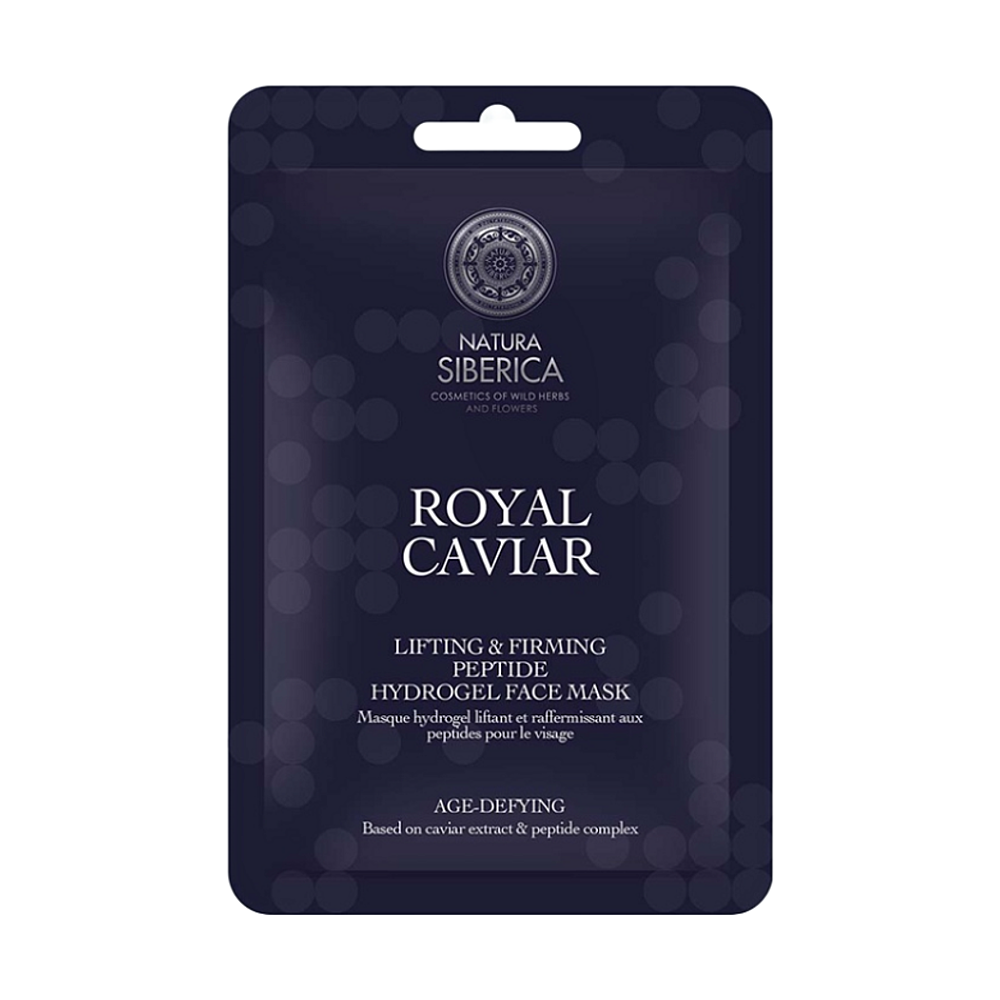 NATURA SIBERICA Royal Caviar Liftingová a zpevňující peptidová hydrogelová pleťová maska 1 ks