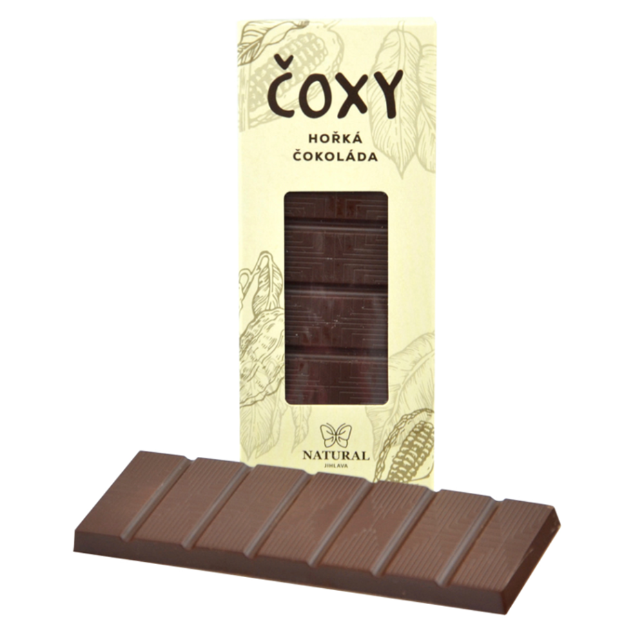 Levně NATURAL JIHLAVA Čoxy hořká čokoláda s xylitolem natural 50 g