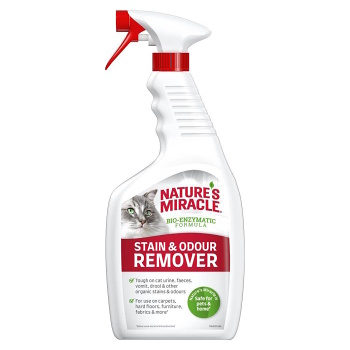 NATURE'S MIRACLE Stain&Odour Remover pro kočky 709 ml (Úklid po kočkách a kočičí záchody)