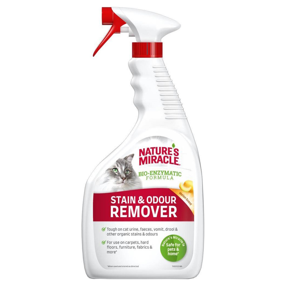 NATURE'S MIRACLE Stain&Odour Remover Melon pro kočky 946 ml