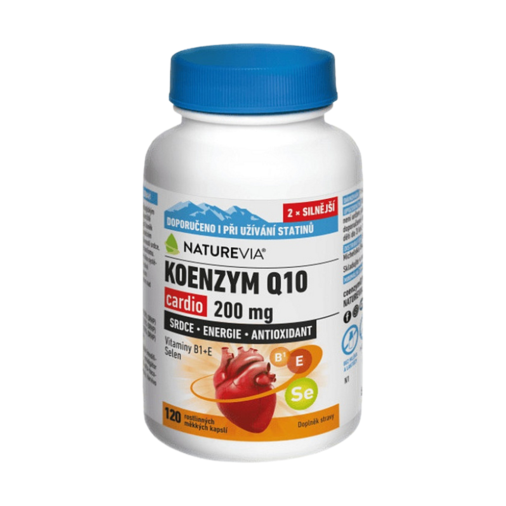 NatureVia Koenzym Q10 cardio 200mg 120 kapslí koupíte na Lekarna.cz
