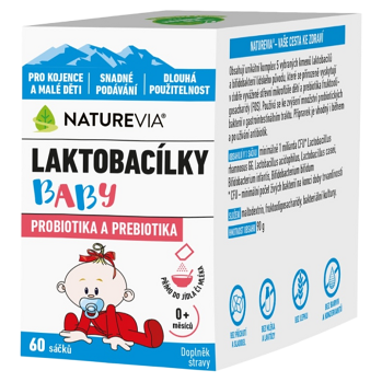 NATUREVIA Laktobacílky baby 60 sáčků