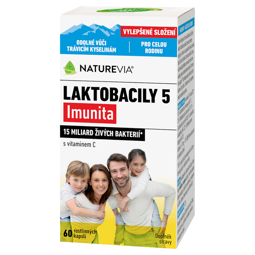 E-shop NATUREVIA Laktobacily 5 Imunita 60 kapslí