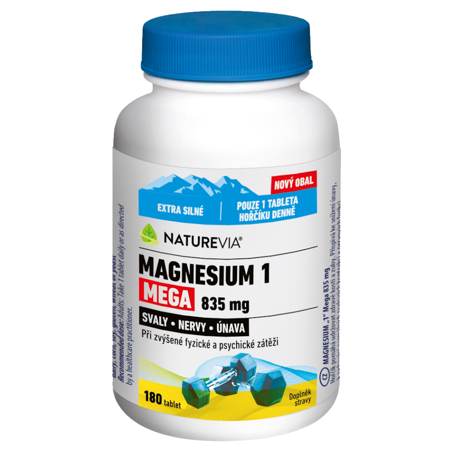 Levně NATUREVIA Magnesium 1 mega 835 mg 180 tablet