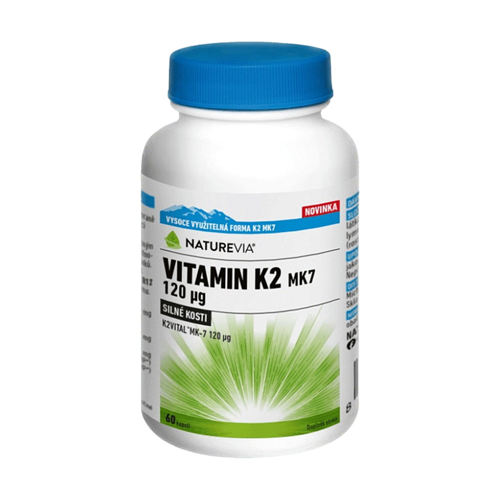 NatureVia Vitamin K2 MK7 120mcg 60 kapslí koupíte na Lekarna.cz