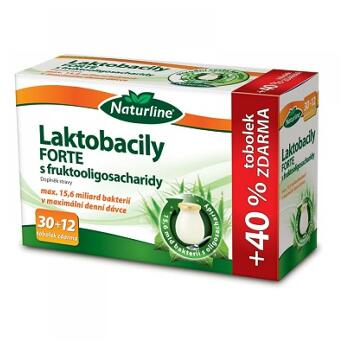 NATURLINE Laktobacily FORTE s fruktooligosacharidy 30+12 tablet
