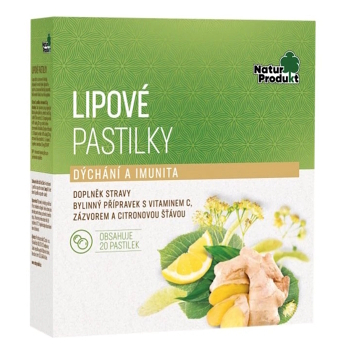 NATURPRODUKT Lipové pastilky 20 kusů (Vitamíny a multivitaminy pro děti) - Vícesložkové