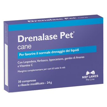 NBF LANES Drenalase Pet Kontrola otoku a zánětu pro psy 30 tablet (Veterinární doplňky stravy na vitalitu)