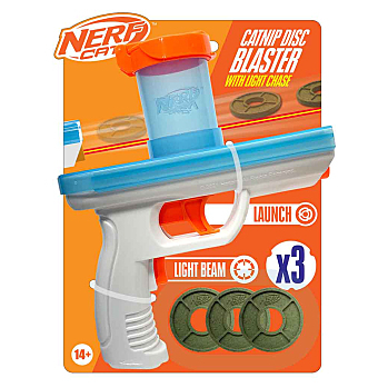 NERF CAT Catnip blaster hračka pro kočky s catnip disky 3 kusy (Hračky pro kočky)