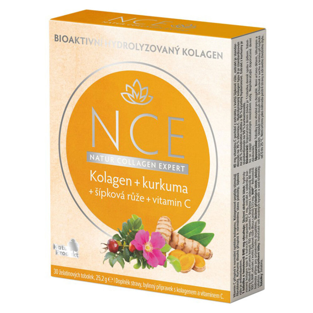 Levně NATURPRODUKT NCE kolagen + kurkuma + šípková růže + vitamín C 30 tobolek