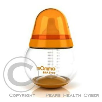 Netekoucí láhev s násoskou 250 ml mOmma oranžová