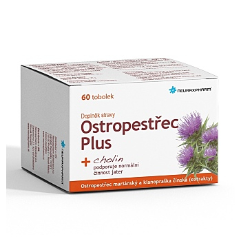 NEURAXPHARM Ostropestřec plus 60 tobolek (Detoxikace jater, očista jater)
