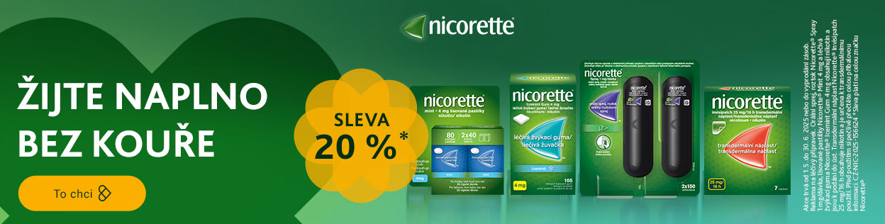 20% SLEVA při nákupu značky NICORETTE