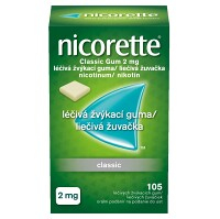 NICORETTE Classic 2 mg Léčivá žvýkací guma 105 kusů