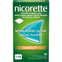 NICORETTE Freshfruit 2 mg Léčivá žvýkací guma 30 kusů