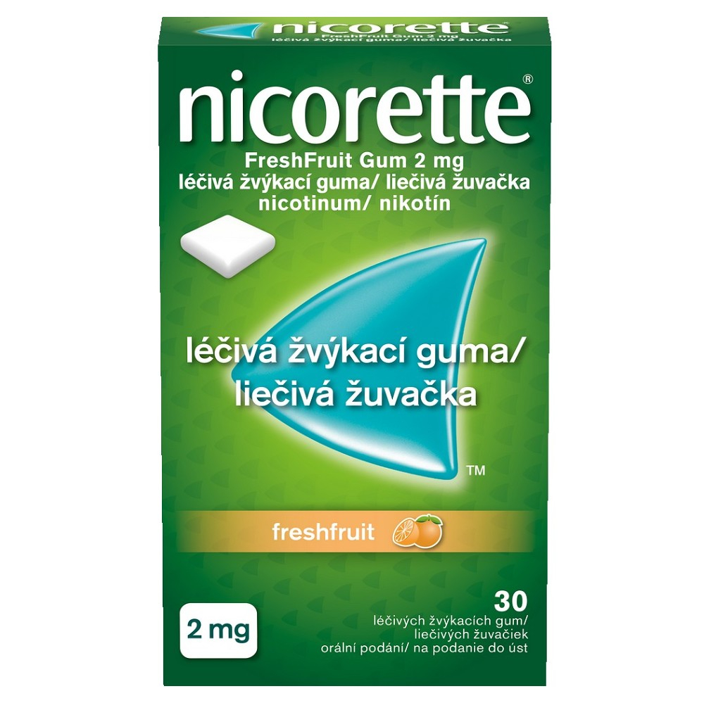 E-shop NICORETTE Freshfruit 2 mg Léčivá žvýkací guma 30 kusů