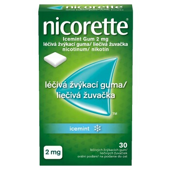NICORETTE Icemint 2 mg Léčivá žvýkací guma 30 kusů