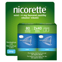 NICORETTE Mint 4 mg lisované pastilky 2 x 40 kusů