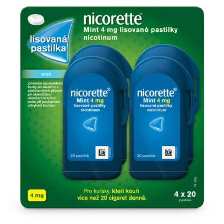E-shop NICORETTE Mint 4 mg lisované pastilky 4 x20 ks