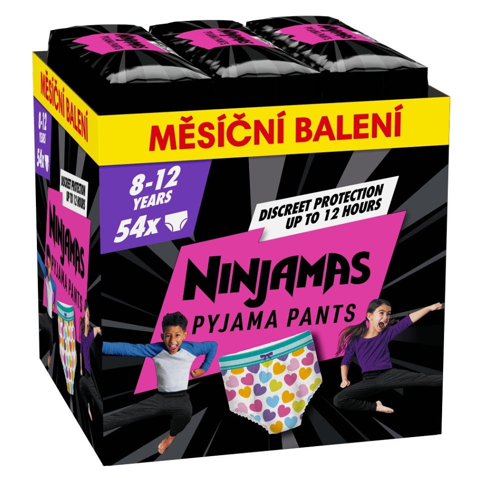 E-shop PAMPERS Ninjamas pants S8 Heart 27 - 43 kg 54 kusů