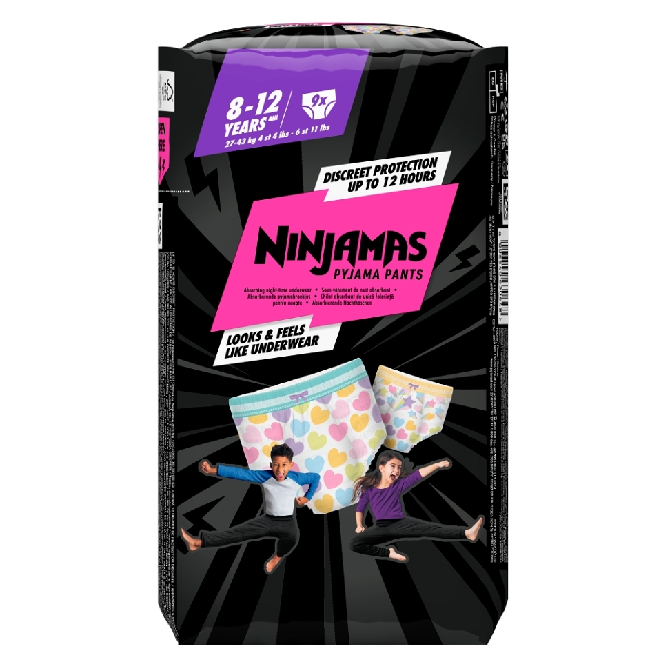 E-shop PAMPERS Ninjamas pants S8 Heart 27 - 43 kg 9 kusů