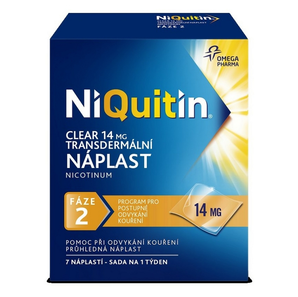 Levně NIQUITIN Clear 14 mg 7 náplastí