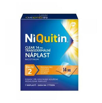 NIQUITIN Clear náplast 14 mg x 7 kusů