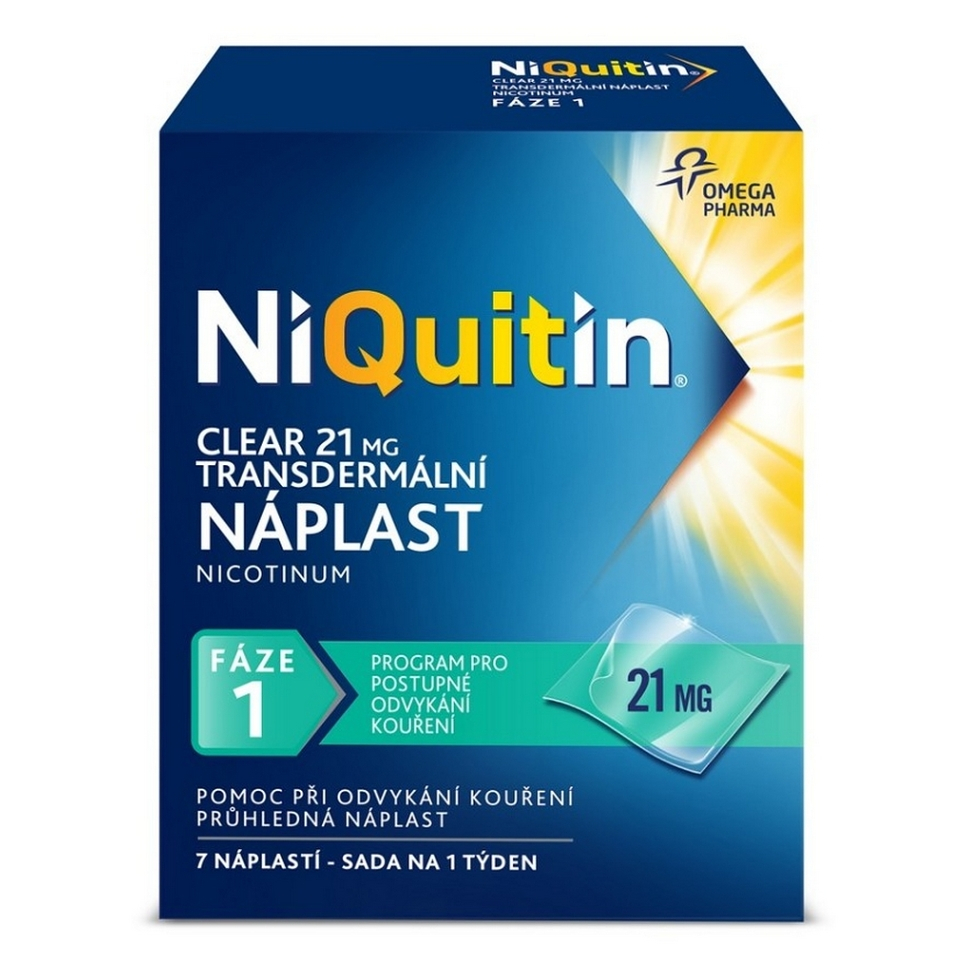 Levně NIQUITIN Clear 21 mg 7 ks náplastí